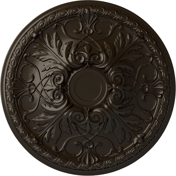 Ekena Millwork Tristan Ceiling Medallion (Fits Canopies up to 5 1/2"), Hand-Painted Stone Hearth, 26"OD x 3"P CM26TNSHF - main